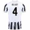 Officiële Voetbalshirt Juventus Matthijs de Ligt 4 Thuis 2021-22 - Heren